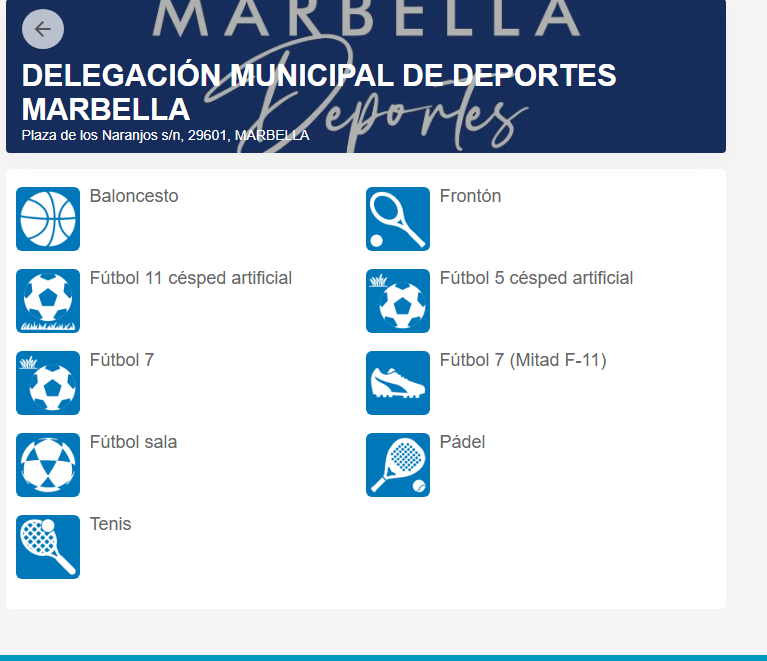 Eleccion de deporte: padel entre las opciones disponibles